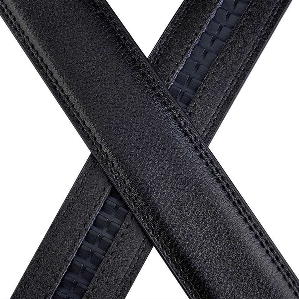 Ratchet Belt for Men, Genuine Leather Belt with Automatic Buckle | Mens Belt ,Adjustable Autolock Business Belt, Casual Dress Belt