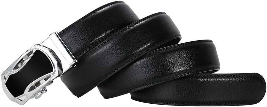 Ratchet Belt for Men, Genuine Leather Belt with Automatic Buckle | Mens Belt ,Adjustable Autolock Business Belt, Casual Dress Belt