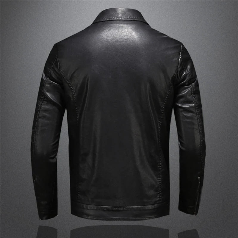 Men'S Leather Jacket | Classic Black Design