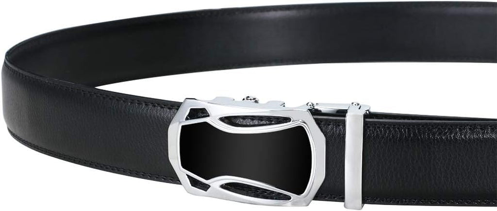 Ratchet Belt for Men, Genuine Leather Belt with Automatic Buckle | Mens Belt ,Adjustable Autolock Business Belt, Casual Dress Belt