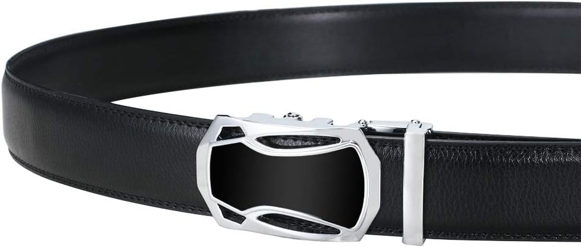 Ratchet Belt for Men, Genuine Leather Belt with Automatic Buckle | Mens Belt ,Adjustable Autolock Business Belt, Casual Dress Belt