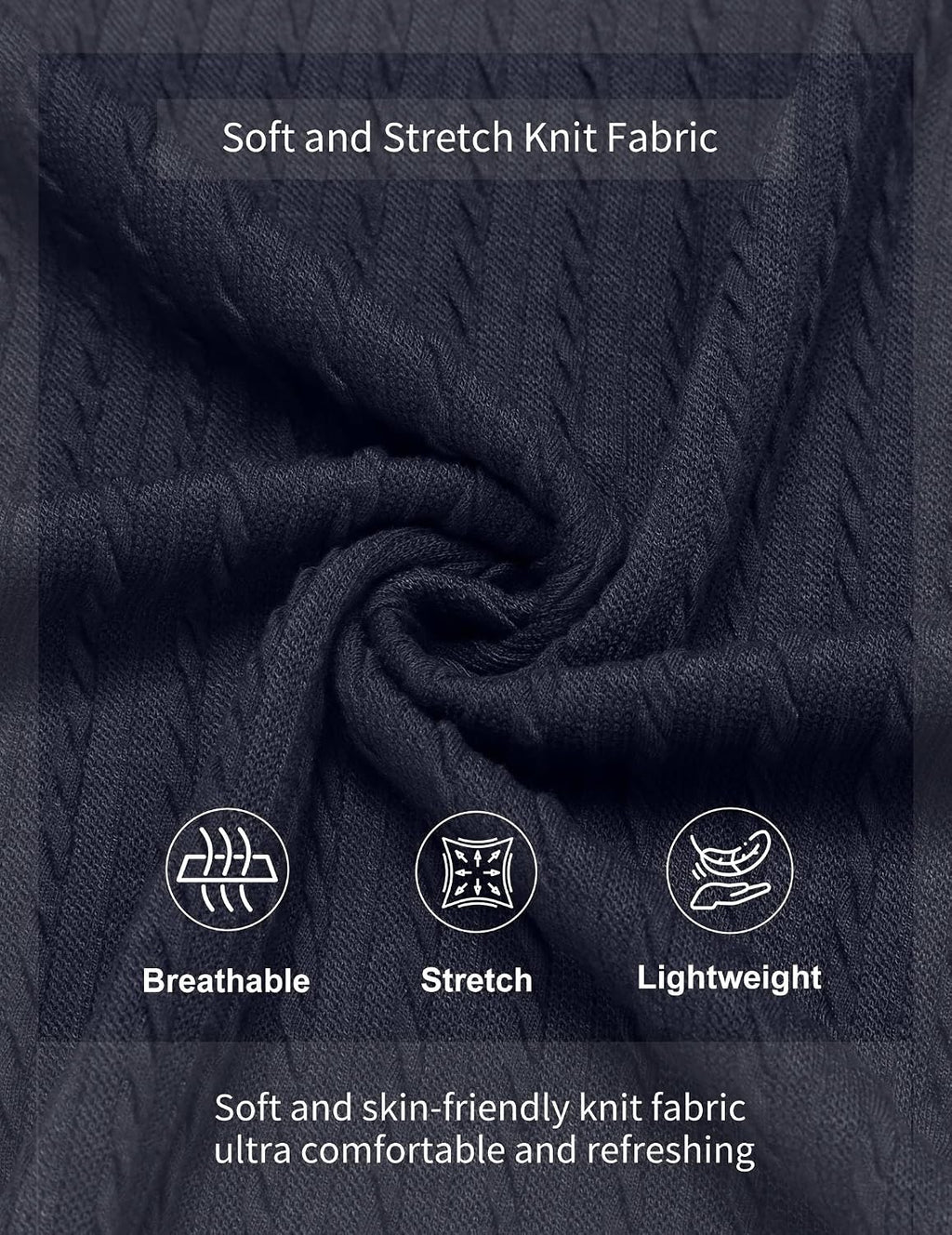 Men'S Mock Turtleneck Sweater Short Sleeve Casual Knit Tee Slim Fit Cable Ribbed Texture Pullover Tops