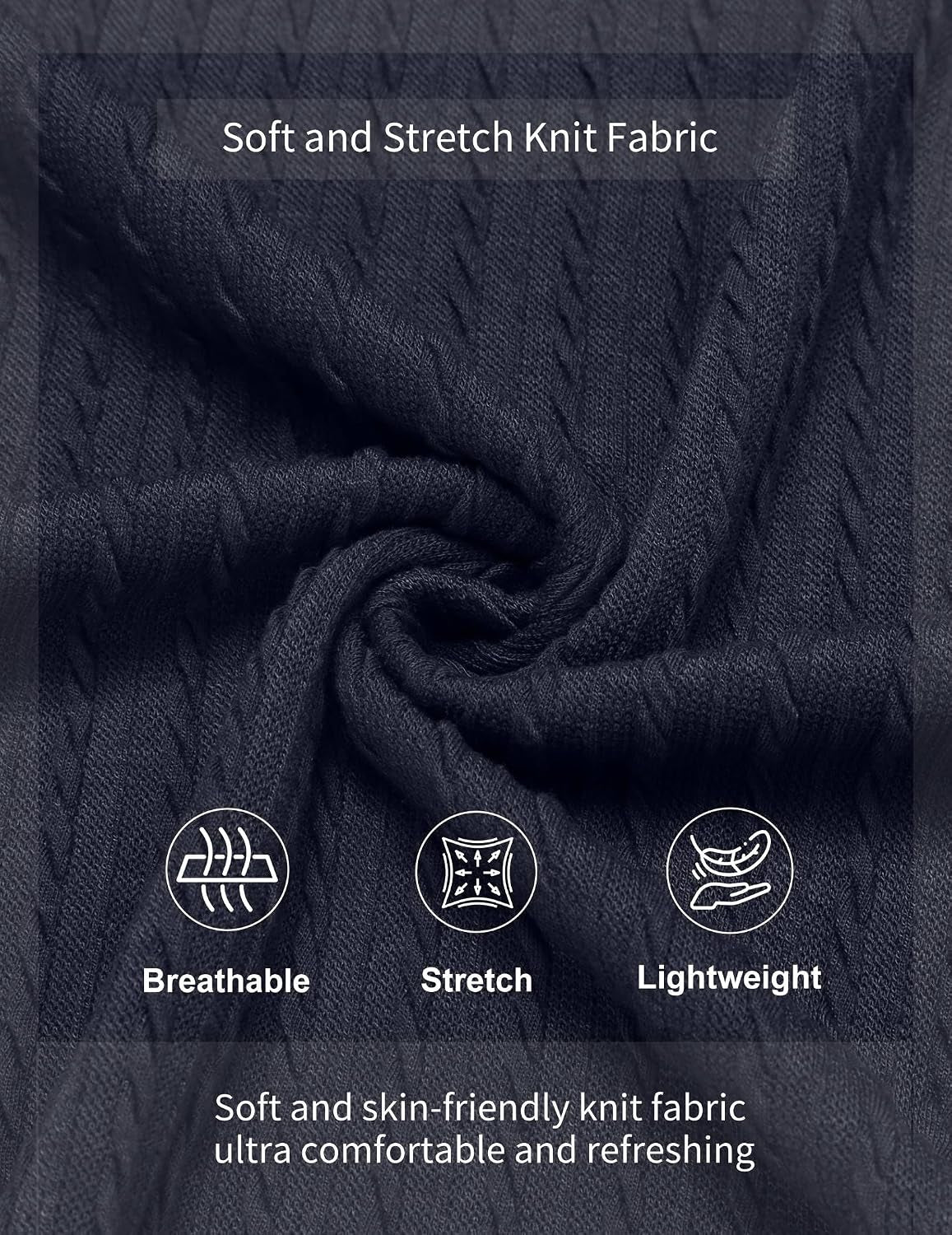 Men'S Mock Turtleneck Sweater Short Sleeve Casual Knit Tee Slim Fit Cable Ribbed Texture Pullover Tops